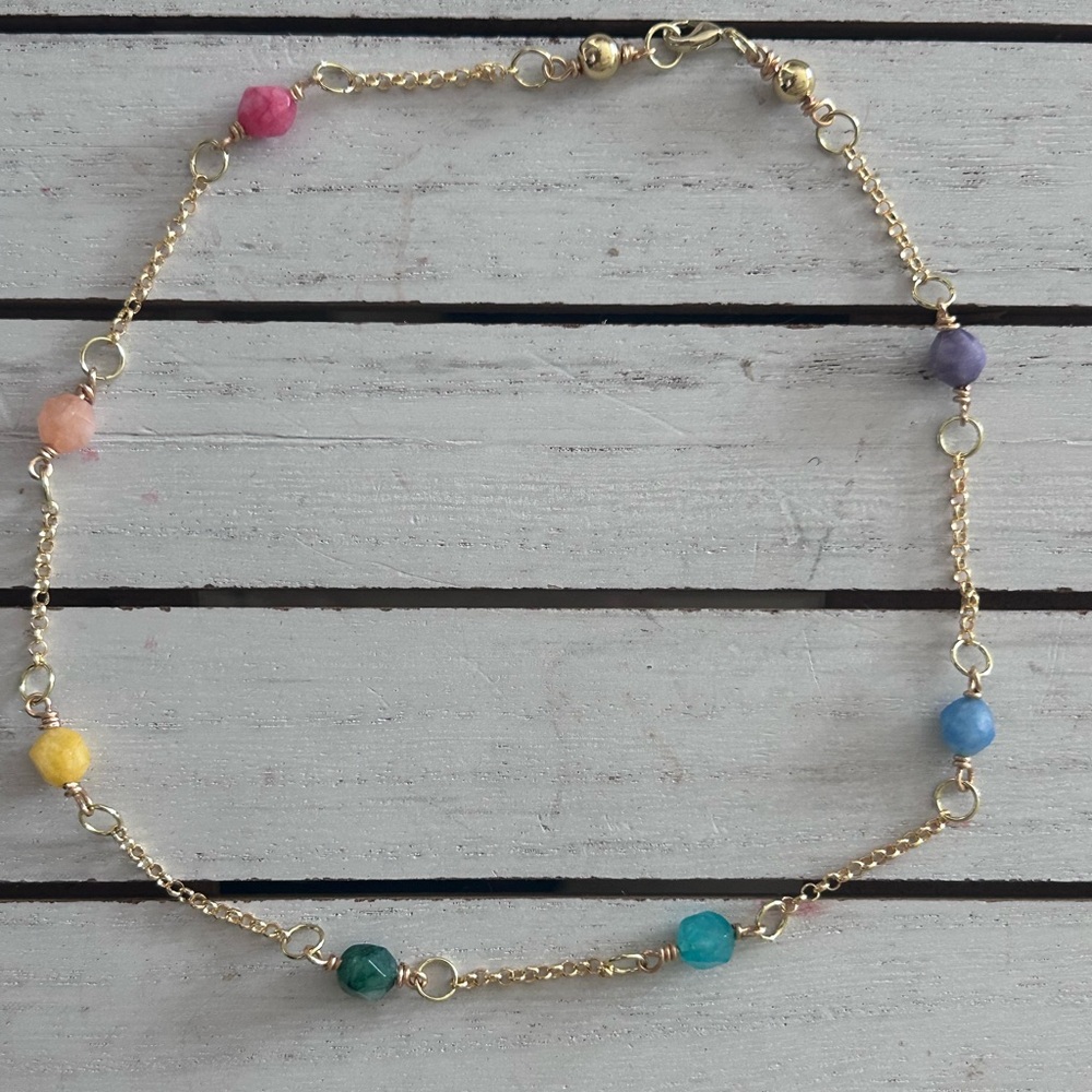 7 Chakra Alignment 18k Gold Necklace